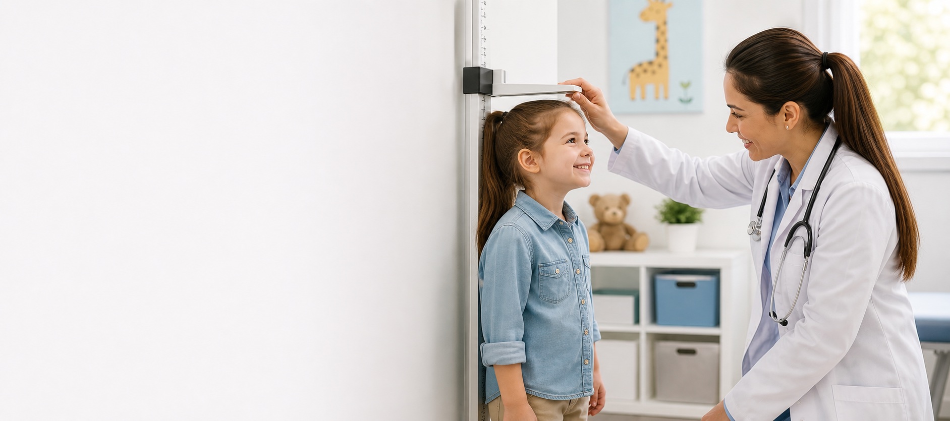 Healthy child during a routine pediatric well visit